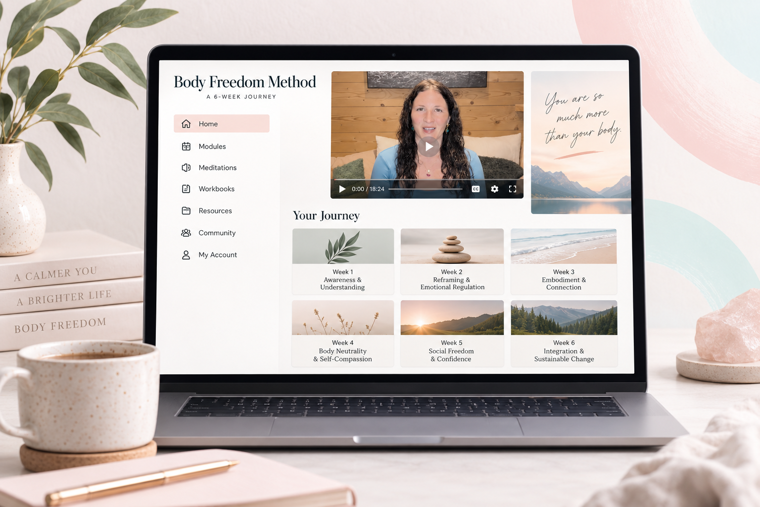 Body Freedom Method lessons, workbooks, and guided practices